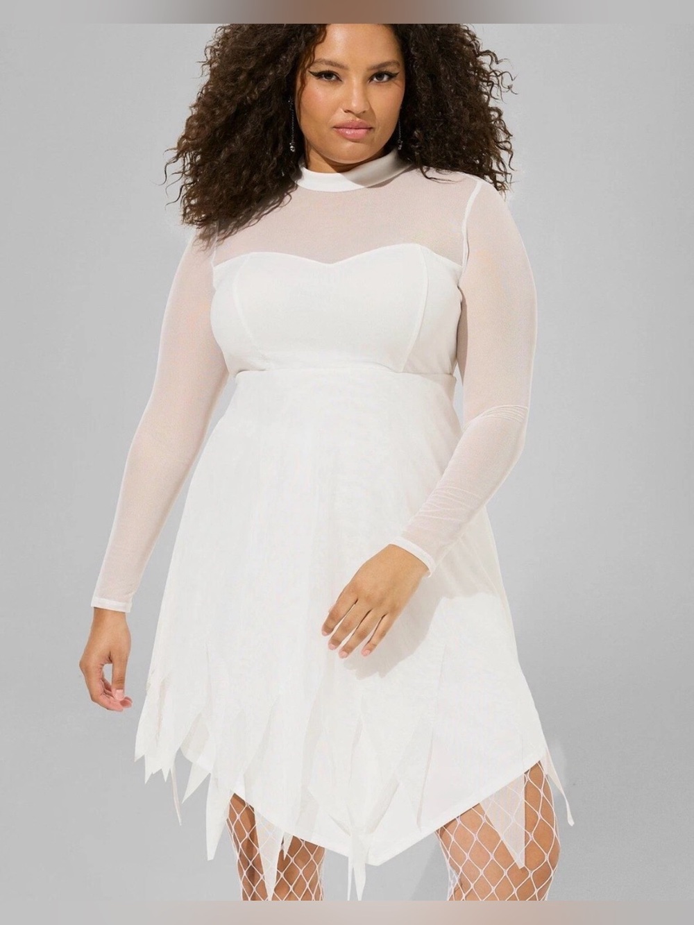 NWT Torrid high neck long sleeve mesh dress Halloween cosplay dress 3X
